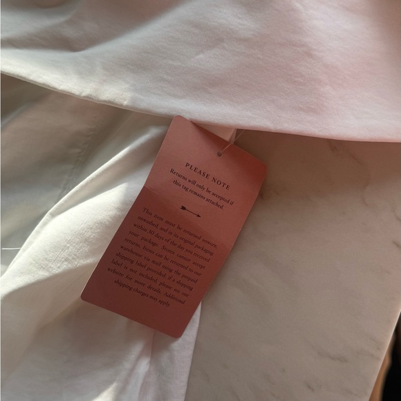 BHLDN Elegant Off-Shoulder Cream Midi Dress - Picture 6 of 6